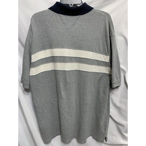 Two Tommy Hilfiger Mens Golf Shirts XL Outdoors Blue and Stripes  Spell Out - Picture 5 of 13